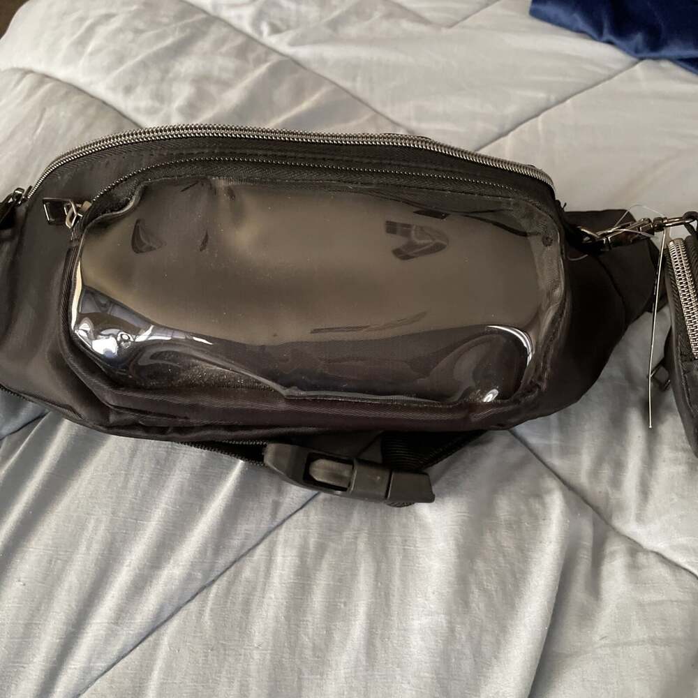 No Boundaries Hands-free Faux Sherpa Sling Bag OR Fanny Pack Black